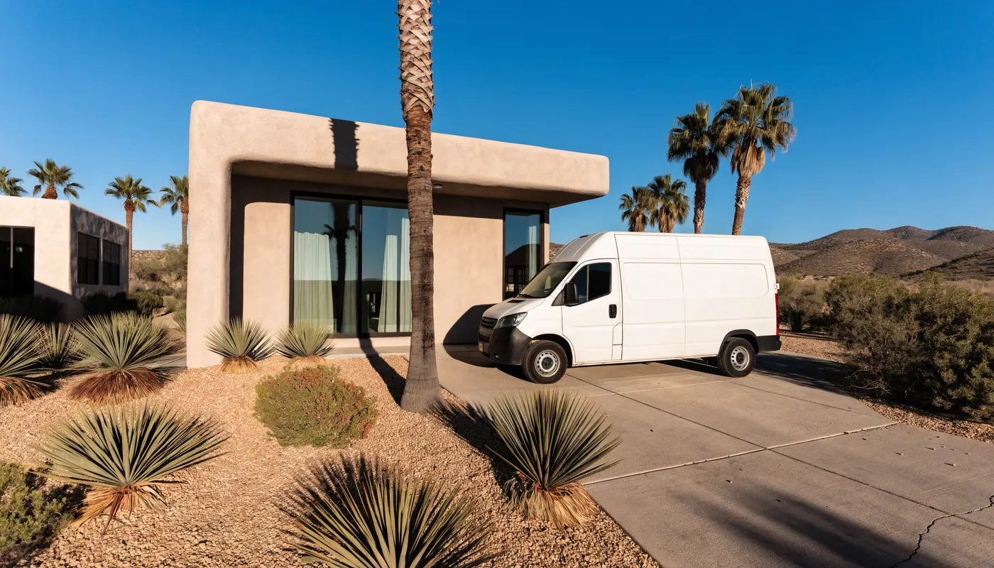 Plumbing Pros service van at a West Valley, Arizona home